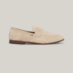 TOMMY HILFIGER MEN FLEXIBLE SUEDE LIGHTWEIGHT LOAFERS BEIGE