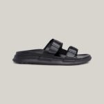 TOMMY HILFIGER ΜΕΝ LEATHER BUCKLE SANDALS BLACK - Image 3