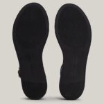 TOMMY HILFIGER WOMAN LEATHER STRAP PLATFORM SANDALS BLACK - Image 5