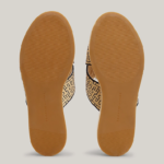 TOMMY HILFIGER WOMAN TH MONOGRAM RAFIA WEDGE FLATFORM SANDALS NEUTRAL - Image 4