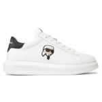 KARL LAGERFELD MENS KARL IKONIC 3D LACE KAPRI SNEAKERS WHITE LTHR - Image 2