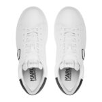 KARL LAGERFELD MENS KARL IKONIC 3D LACE KAPRI SNEAKERS WHITE LTHR - Image 4