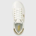 KARL LAGERFELD WOMAN KAPRI SNEAKERS LETTERING WHITE GOLD - Image 3