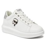 KARL LAGERFELD WOMAN KAPRI ICON SNEAKERS WHITE SILVER
