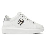 KARL LAGERFELD WOMAN KAPRI ICON SNEAKERS WHITE SILVER - Image 5
