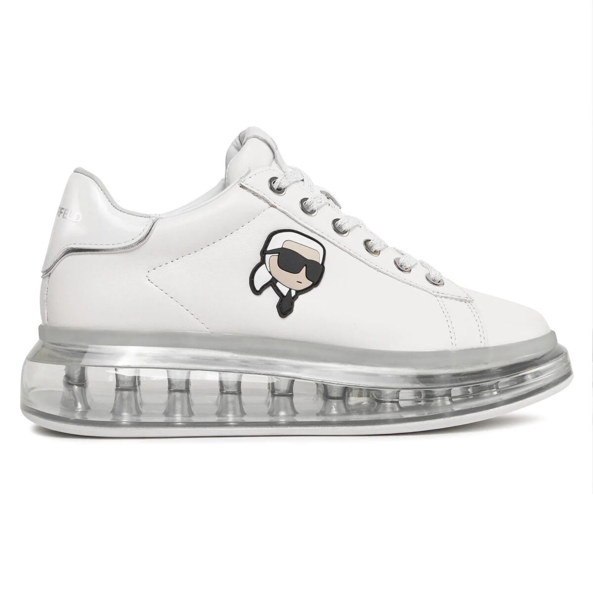 KARL LAGERFELD WOMAN ICON SNEAKERS WHITE SILVER - Image 2