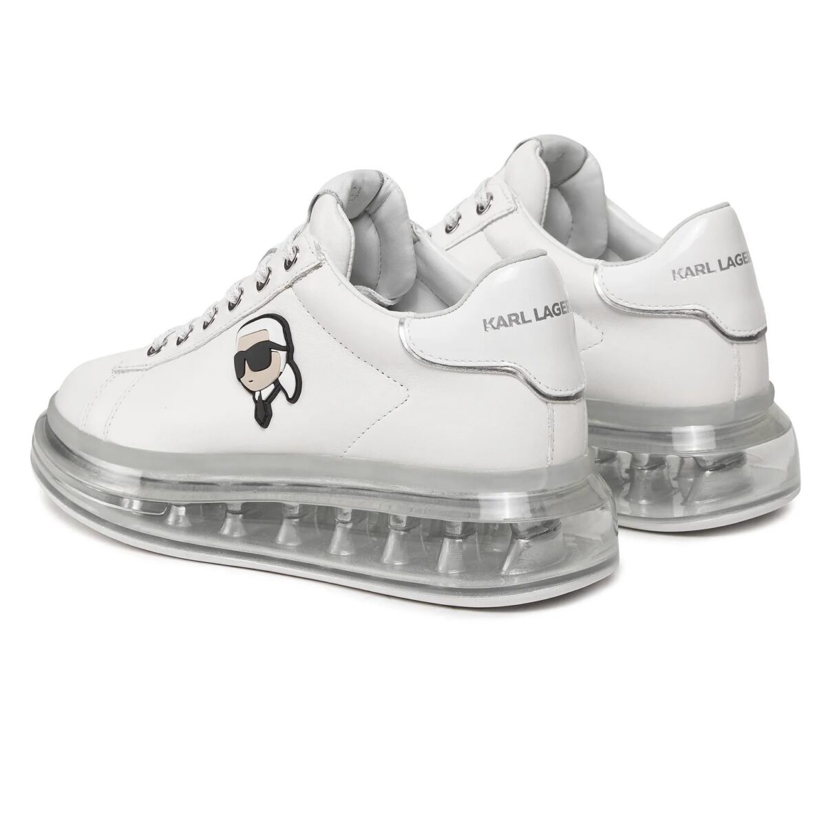 KARL LAGERFELD WOMAN ICON SNEAKERS WHITE SILVER - Image 3