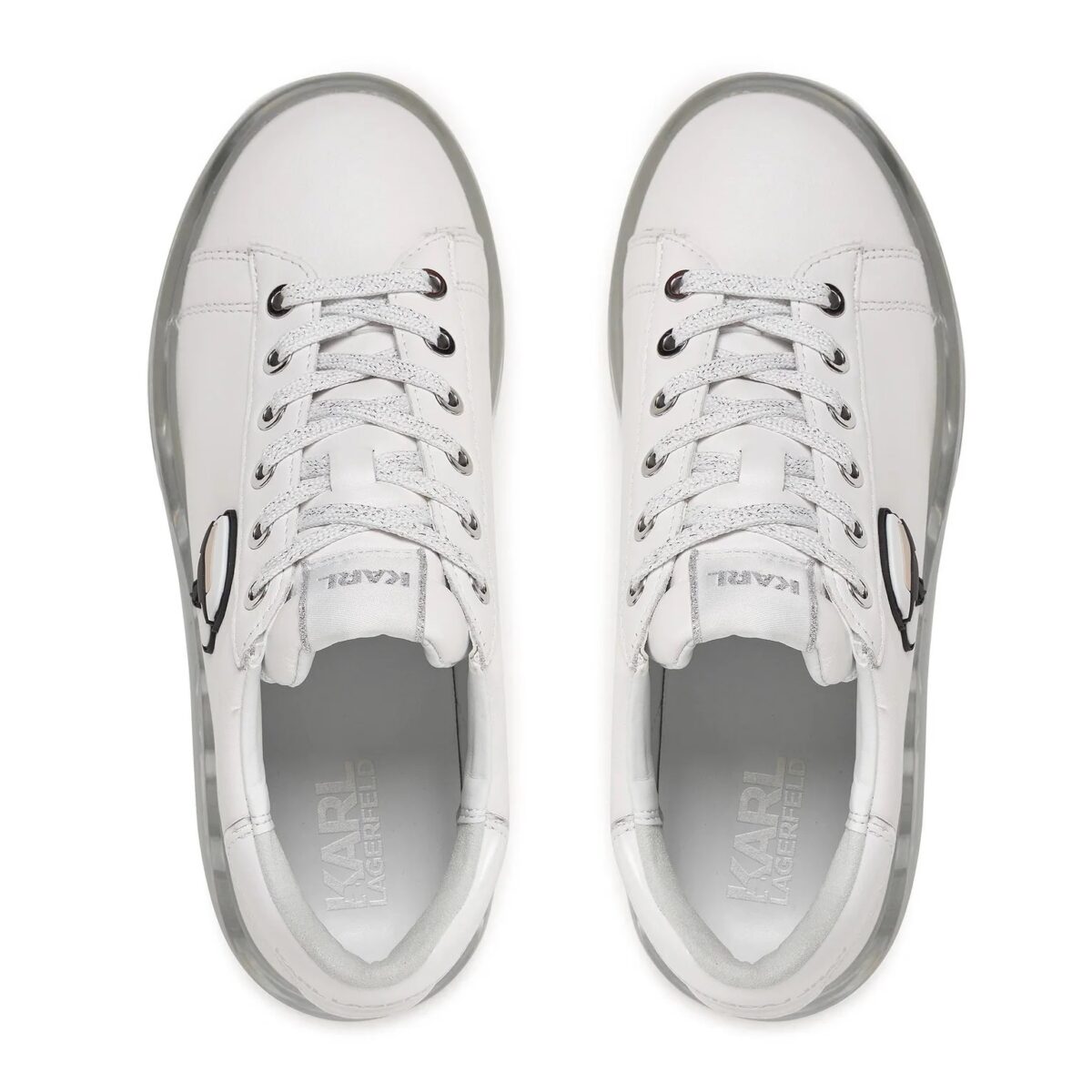 KARL LAGERFELD WOMAN ICON SNEAKERS WHITE SILVER - Image 4
