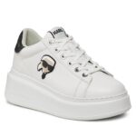 KARL LAGERFELD WOMAN HIGH KAPRI SNEAKERS ICON WHITE LTHR