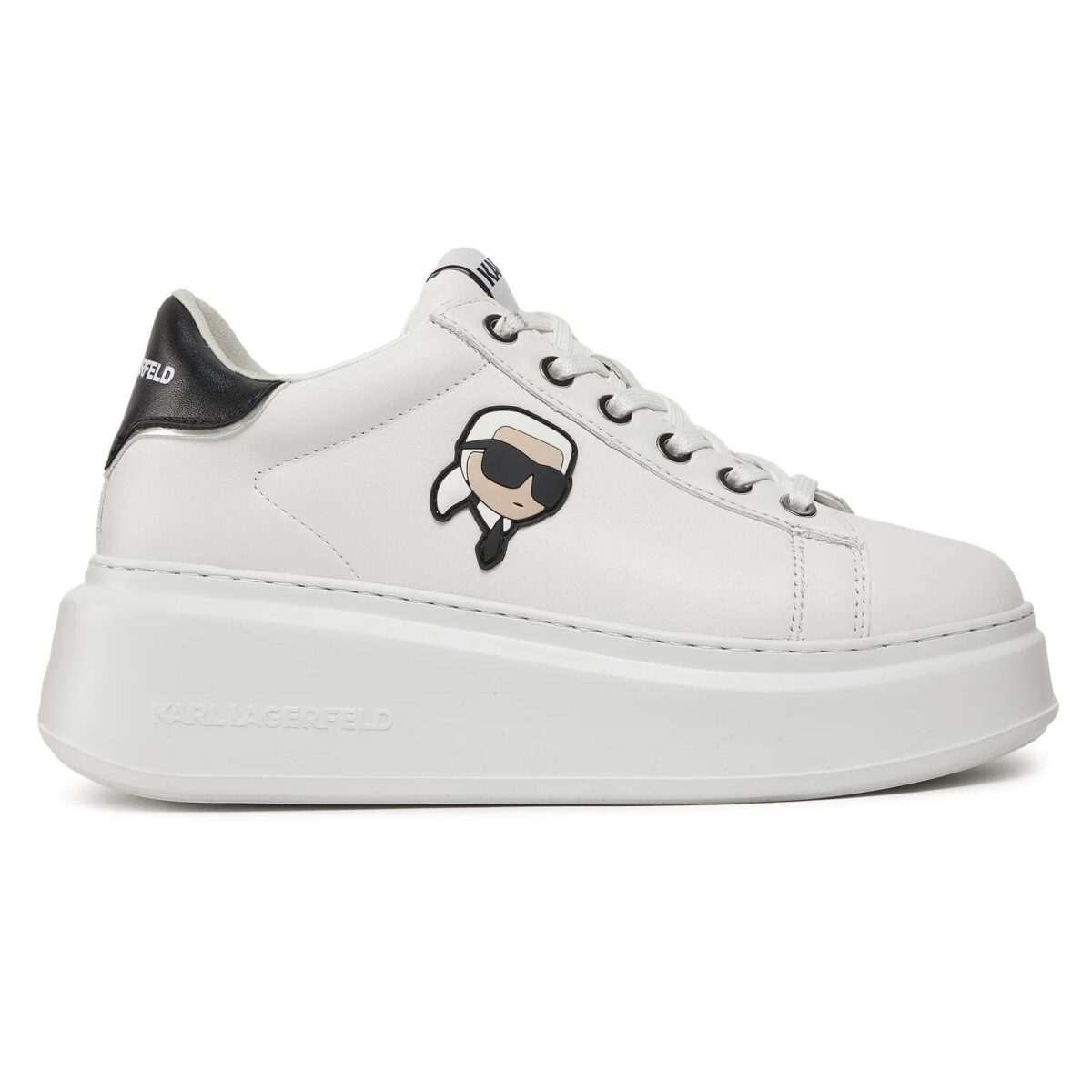 KARL LAGERFELD WOMAN HIGH KAPRI SNEAKERS ICON WHITE LTHR - Image 2