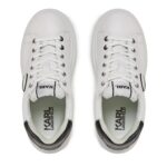 KARL LAGERFELD WOMAN HIGH KAPRI SNEAKERS ICON WHITE LTHR - Image 4