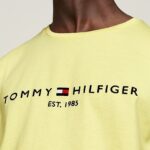 TOMMY HILFIGER MEN LOGO EMBROIDERY SLIM FIT T-SHIRT YELLOW TULIP - Image 2