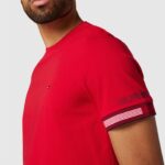 TOMMY HILFIGER MEN COTTON T-SHIRT PRIMARY RED - Image 2