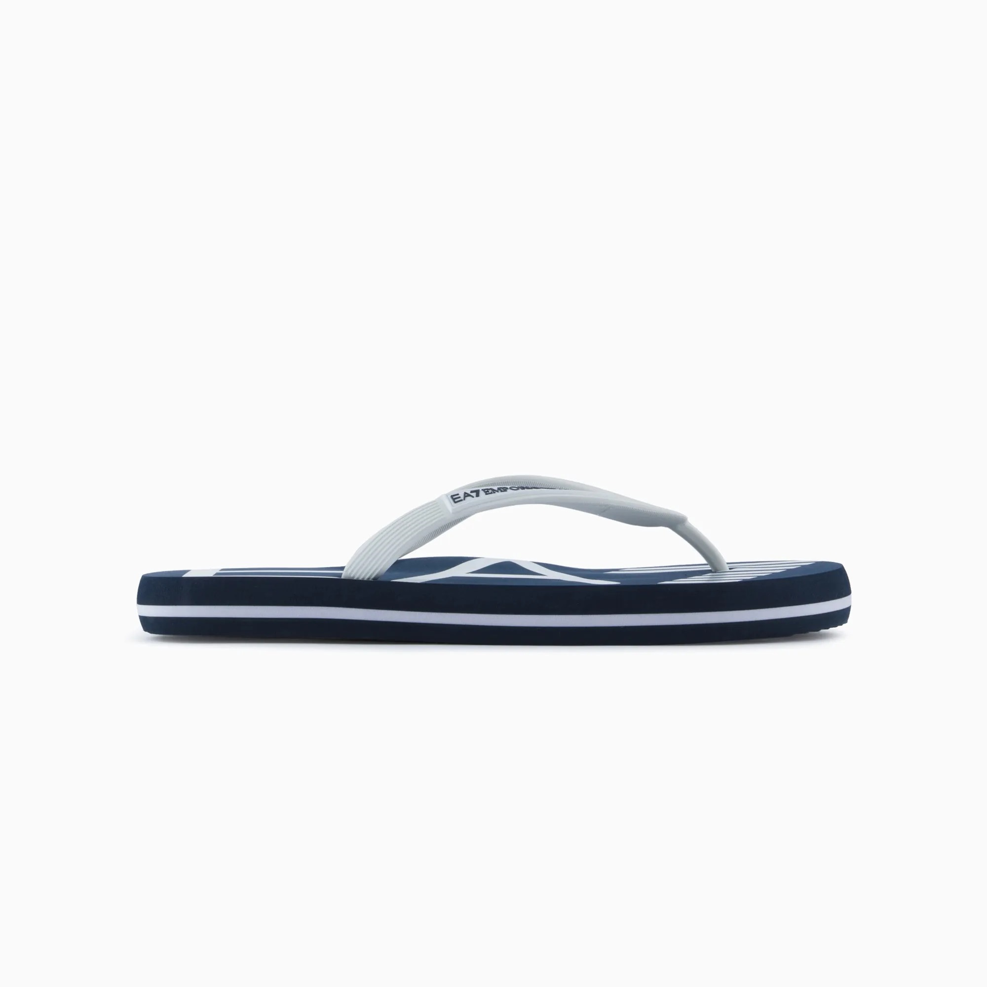 XCQ004-XK196-N527-1 EMPORIO ARMANI MAN RUBBER FLIP-FLOPS WITH LOGO BLU NAVY - Image 1