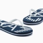 EMPORIO ARMANI MAN RUBBER FLIP-FLOPS WITH LOGO BLU NAVY - Image 3