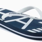 EMPORIO ARMANI MAN RUBBER FLIP-FLOPS WITH LOGO BLU NAVY - Image 2