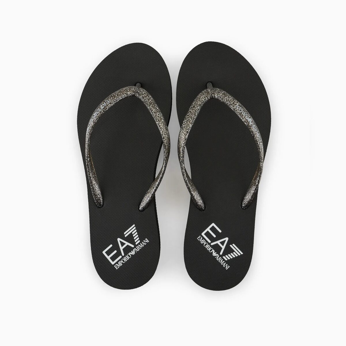 EMPORIO ARMANI WOMAN RUBBER WEDGE FLIP-FLOPS BLACK - Image 4