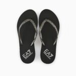 EMPORIO ARMANI WOMAN RUBBER WEDGE FLIP-FLOPS BLACK - Image 4