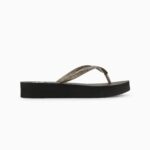 EMPORIO ARMANI WOMAN RUBBER WEDGE FLIP-FLOPS BLACK - Image 5