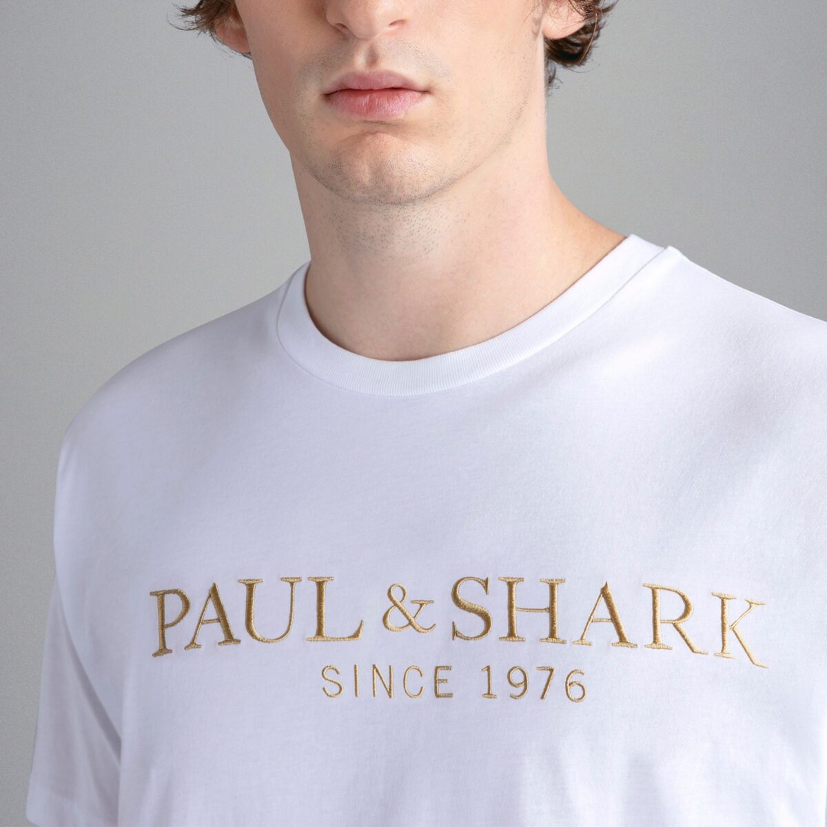 PAUL&SHARK MEN COTTON JERSEY T-SHIRT WHITE - Image 2