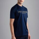 PAUL&SHARK MEN COTTON JERSEY T-SHIRT BLUE - Image 4