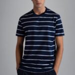 PAUL&SHARK MEN COTTON JERSEY T-SHIRT WITH METAL SHARK