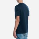 PAUL&SHARK MEN ORGANIC COTTON T-SHIRT WITH PRINTED SHARK - BLUE - Image 3