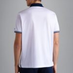 PAUL&SHARK MEN'S COTTON POLO COLLAR BUTTON CLOSURE SHORT SLEEVE WHITE - Image 4