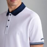PAUL&SHARK MEN'S COTTON POLO COLLAR BUTTON CLOSURE SHORT SLEEVE WHITE - Image 3