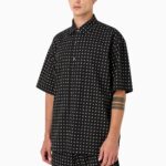 EMPORIO ARMANI MEN ASV LYOCELL-BLEND OVERSIZED, SHORT-SLEEVED SHIRT WITH ALL-OVER PRINT