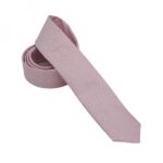 HUGO MEN PURE SILK WITH JACQUARD WOVEN PATTERN TIE 6CM LIGHT PASTEL PINK