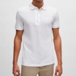 BOSS MAN PAULE 4 SHORT SLEEVE POLO SHIRT WHITE