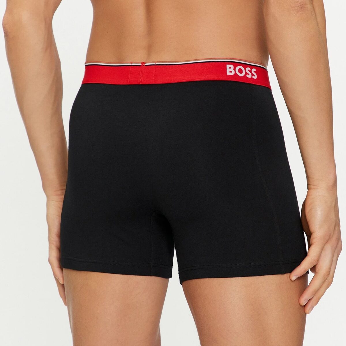BOSS MEN  THREE-PACK OF STRETCH-COTTON BOXER BRIEFS - Image 4