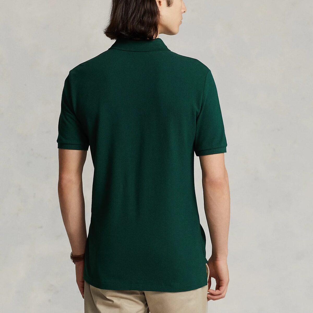 POLO RALPH LAUREN MEN CUSTOM SLIM FIT MESH POLO COLLAGE GREEN - Image 4
