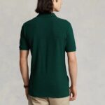 POLO RALPH LAUREN MEN CUSTOM SLIM FIT MESH POLO COLLAGE GREEN - Image 4
