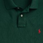 POLO RALPH LAUREN MEN CUSTOM SLIM FIT MESH POLO COLLAGE GREEN - Image 2