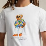 POLO RALPH LAUREN MEN CLASSIC FIT POLO BEAR JERSEY T-SHIRT WHITE - Image 2