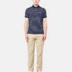 POLO RALPH LAUREN MEN CUSTOM SLIM FIT FRENCH NAVY/WHITE