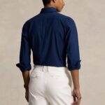 POLO RALPH LAUREN MEN SLIM FIT STRETCH POPLIN SHIRT NEWPORT NAVY - Image 3