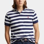 POLO RALPH LAUREN MEN  SHIRT STRIPED REGULAR LINE NAVY/WHITE