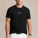 POLO RALPH LAUREN MEN CLASSIC FIT LOGO JERSEY T-SHIRT BLACK
