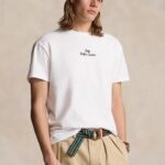 POLO RALPH LAUREN MEN CLASSIC FIT LOGO JERSEY T-SHIRT WHITE