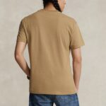 POLO RALPH LAUREN MEN CLASSIC FIT LOGO JERSEY T-SHIRT DESERT KHAKI - Image 3