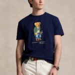 POLO RALPH LAUREN MEN CLASSIC FIT POLO BEAR JERSEY T-SHIRT NAVY