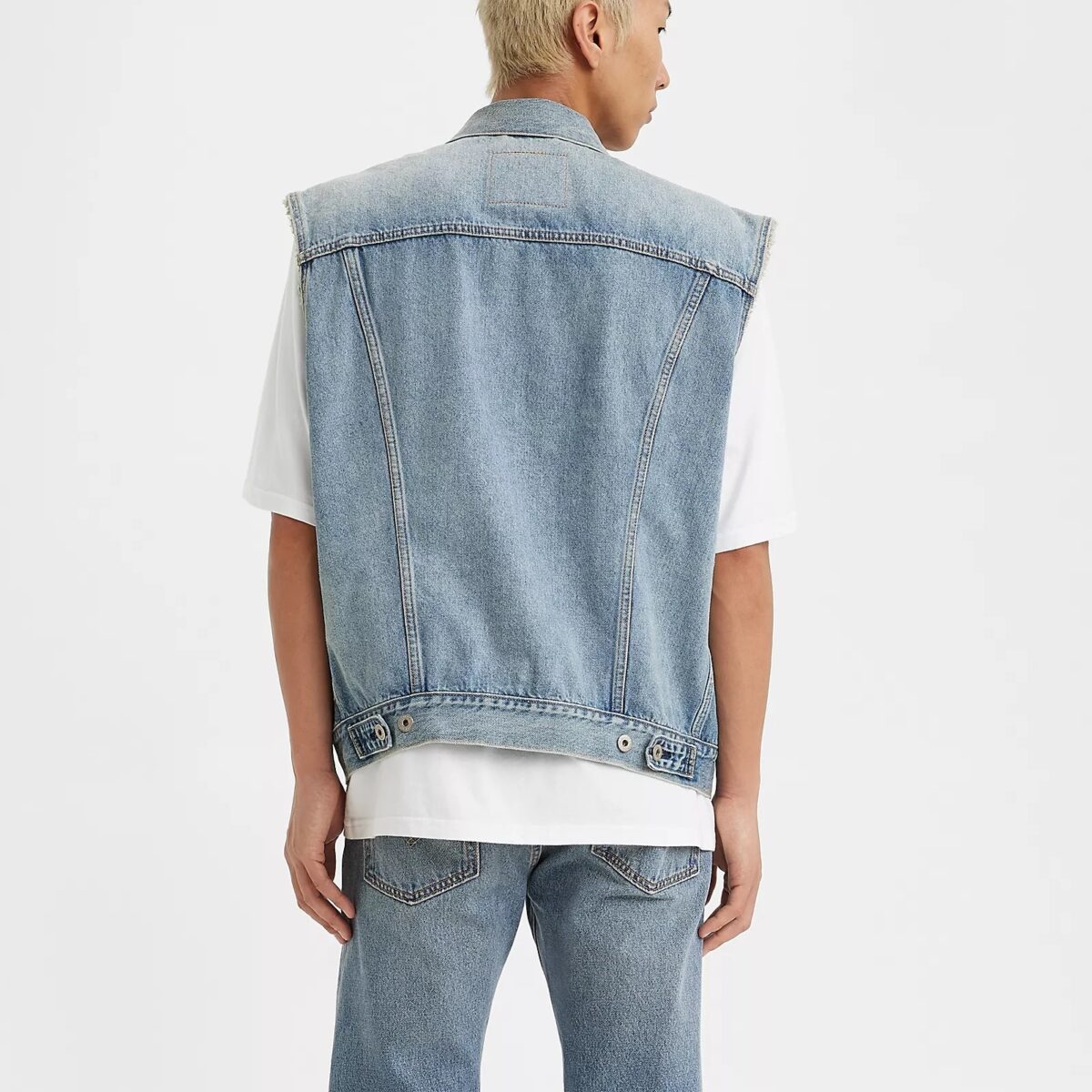 LEVI'S® MEN'S RELAXED TRUCKER VEST BLUE - Image 4