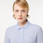 LACOSTE WOMEN'S STRETCH COTTON PIQUÉ POLO DRESS PHOENIX BLUE - Image 3