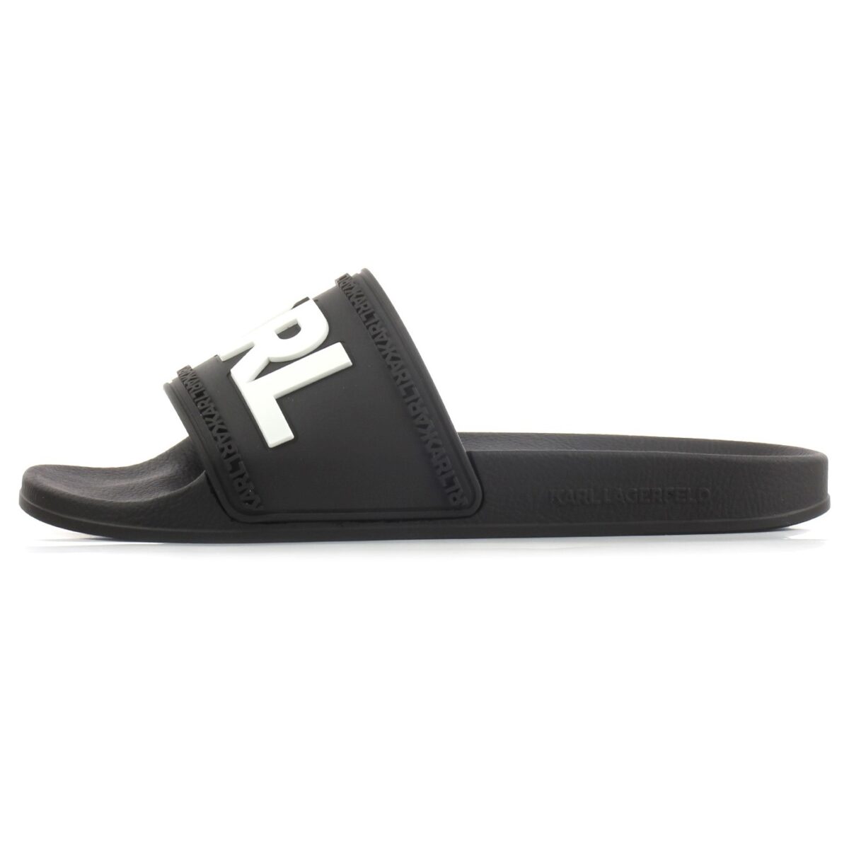 KARL LAGERFELD MEN KONDO LOGO SLIDE BLACK - Image 3