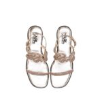KARL LAGERFELD OLYMPIA SIGNIA SLIDE HEAVY GLITTER GOLD - Image 5