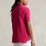 POLO RALPH LAUREN MEN CUSTOM SLIM FIT THE ICONIC MESH POLO SHIRT PINK SKY - Image 4