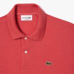 LACOSTE L1212 POLO CLASSIC FIT IN PETIT PIQUE SIERRA RED - Image 4